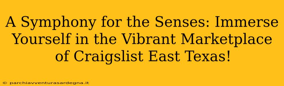 A Symphony for the Senses: Immerse Yourself in the Vibrant Marketplace of Craigslist East Texas!