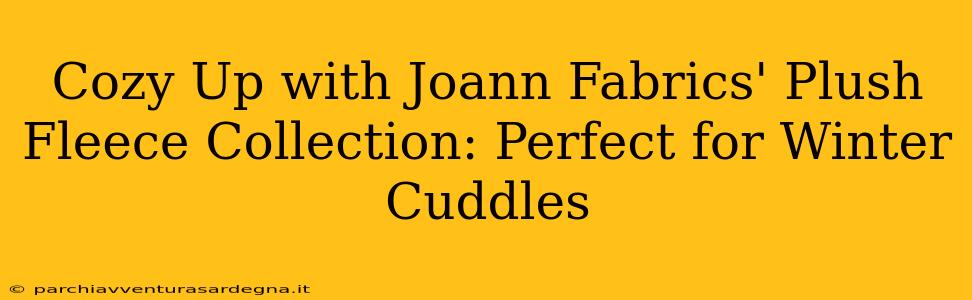 Cozy Up with Joann Fabrics' Plush Fleece Collection: Perfect for Winter Cuddles