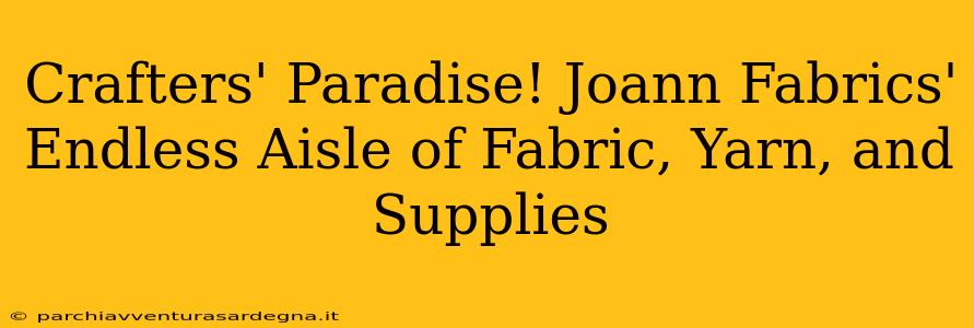 Crafters' Paradise! Joann Fabrics' Endless Aisle of Fabric, Yarn, and Supplies