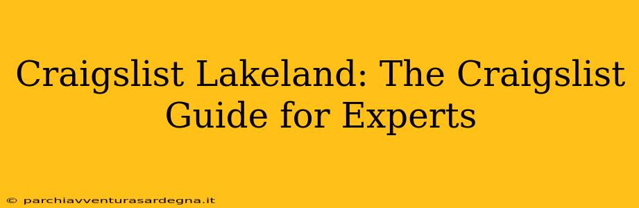 Craigslist Lakeland: The Craigslist Guide for Experts