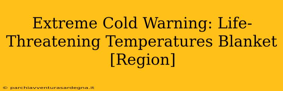 Extreme Cold Warning: Life-Threatening Temperatures Blanket [Region]