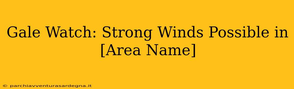 Gale Watch: Strong Winds Possible in [Area Name]