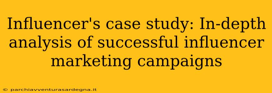 Influencer's case study: In-depth analysis of successful influencer marketing campaigns