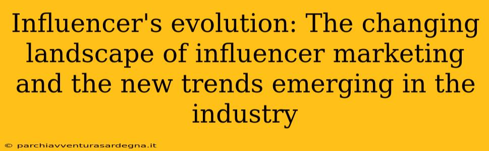 Influencer's evolution: The changing landscape of influencer marketing and the new trends emerging in the industry