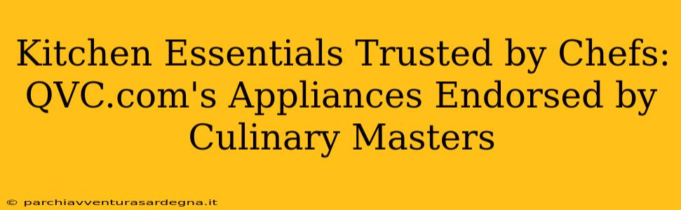 Kitchen Essentials Trusted by Chefs: QVC.com's Appliances Endorsed by Culinary Masters