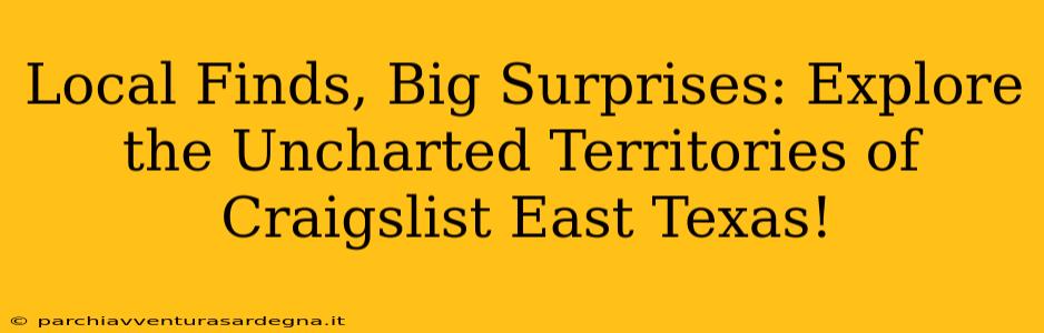 Local Finds, Big Surprises: Explore the Uncharted Territories of Craigslist East Texas!