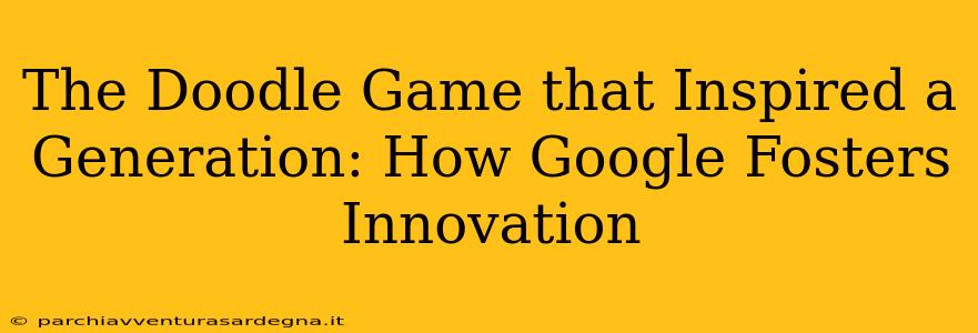 The Doodle Game that Inspired a Generation: How Google Fosters Innovation